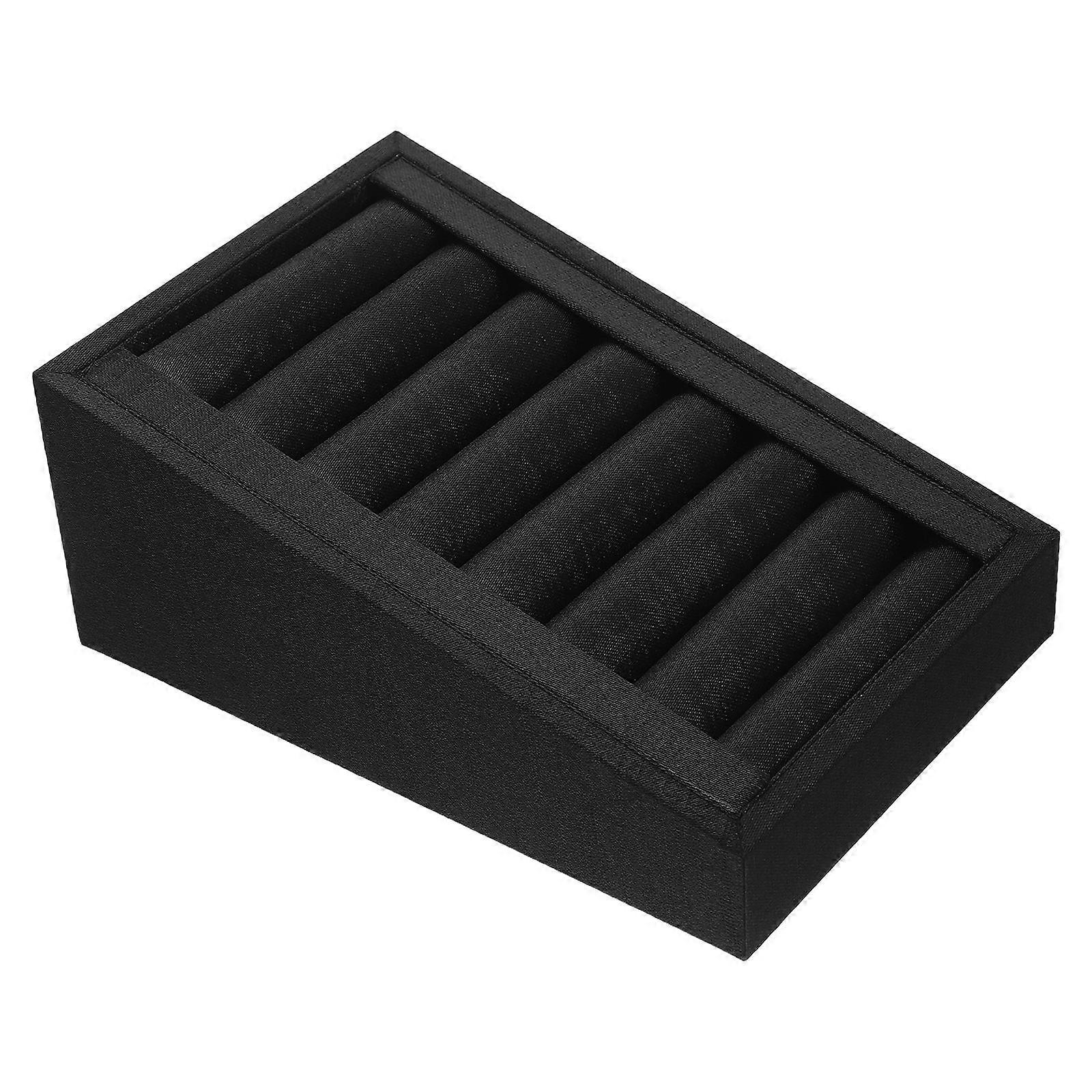 5Pcs Jewelry Display Stand Organizer For Jewelry Exhibition Black Rectangular Style Efficient Management