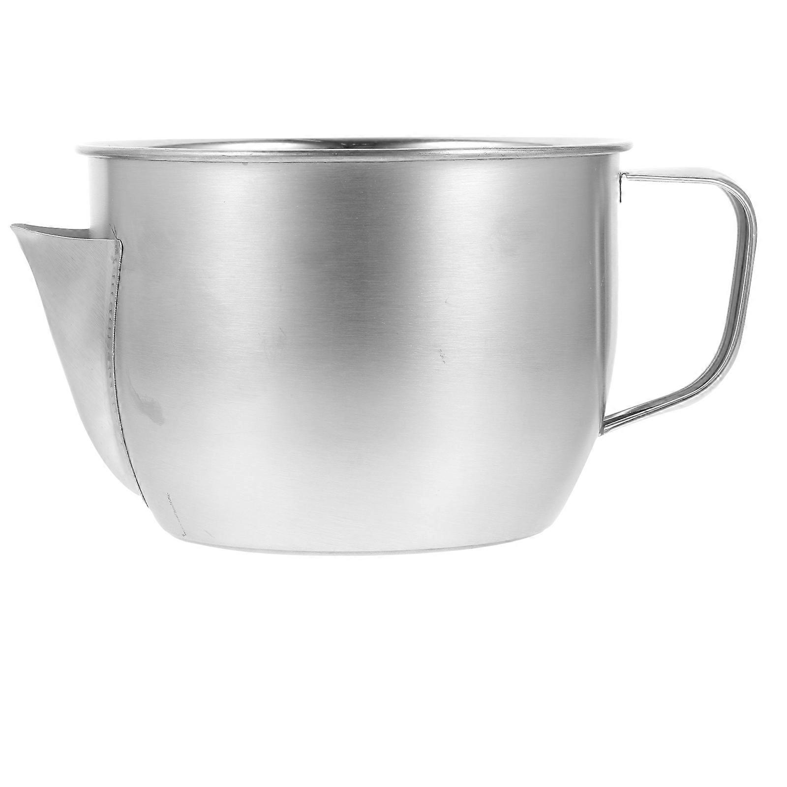 Silver Oil Filter Pot Grease Strainer for Kitchen Use 3Pcs