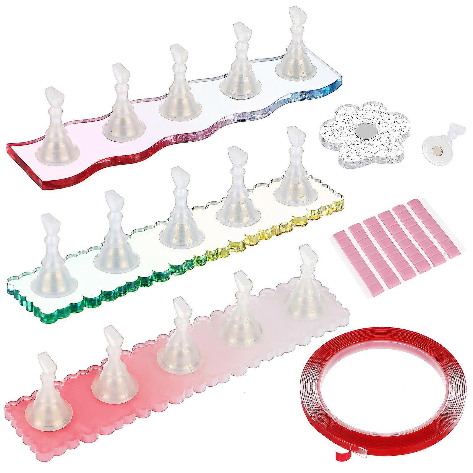 Manicure Practice Stand 1 Set Durable Materials For Home Users Assorted Color Nail Art Creation