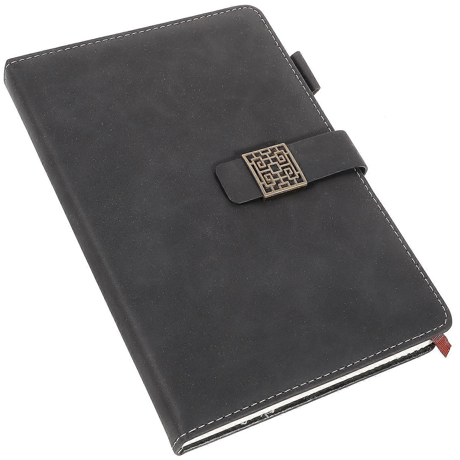 Writing Notebook A5 Notepad For Daily Life And Work Black Simple Style Convenient 4Pcs