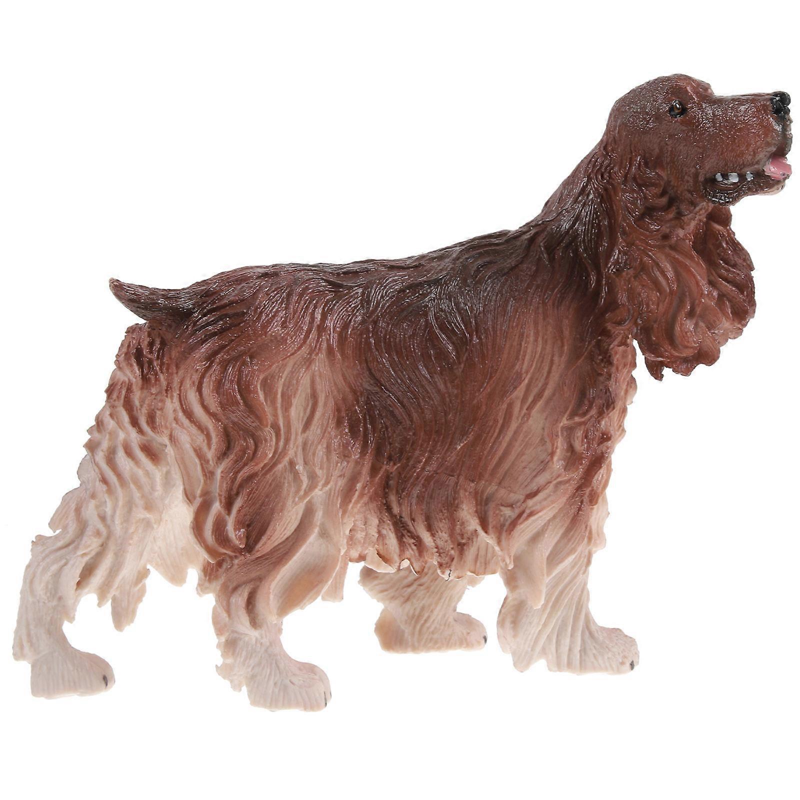 Plastic Dog Figurine Simulation Animal Model for Decoration 2Pcs