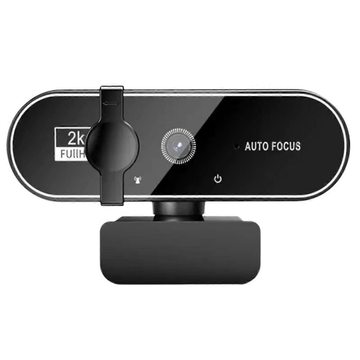 Webcam Video Camera Autofocus Streaming Web Cam with Microphone Full HD Webcams for PC Computer Laptop 2K