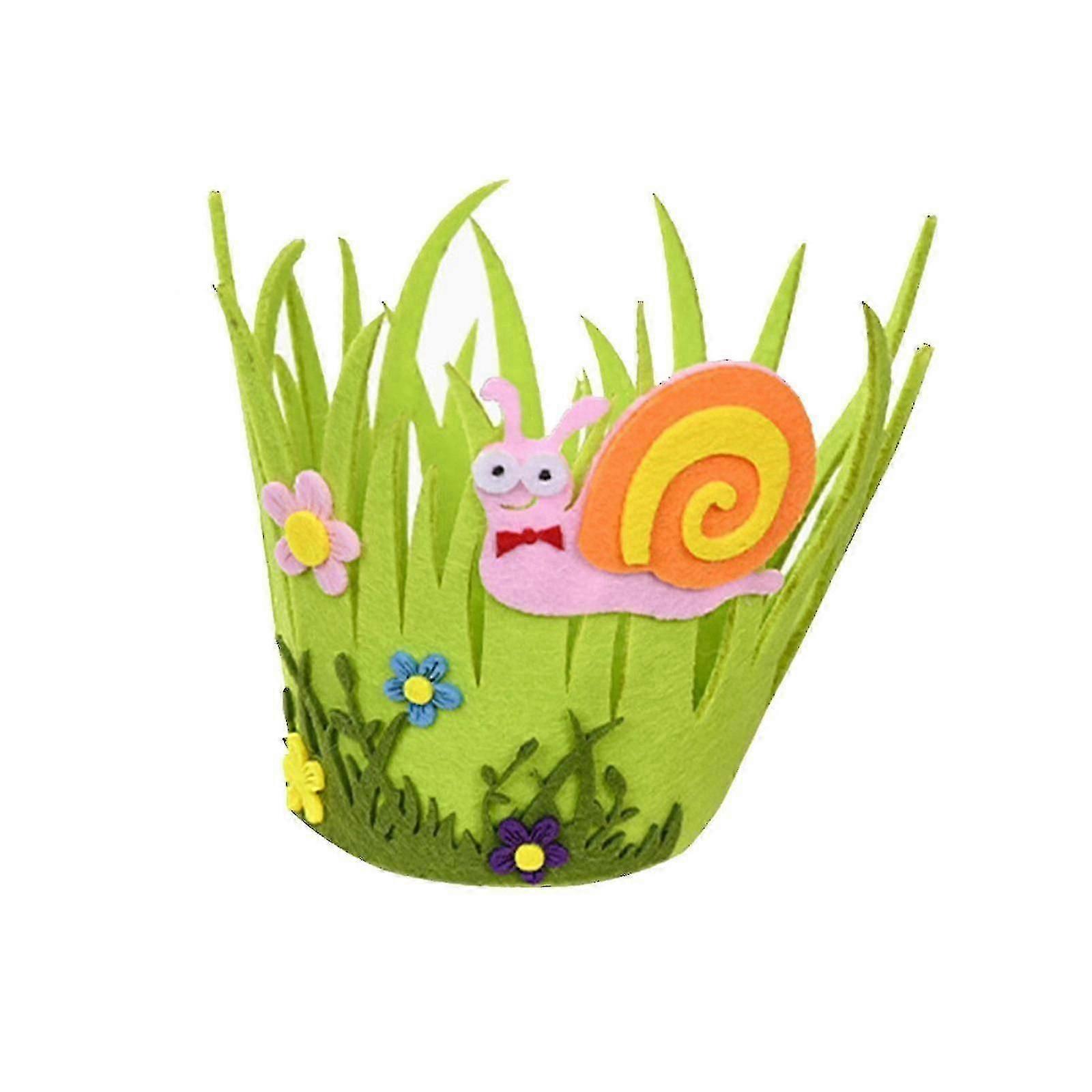 Easter Decorations Easter Decorations Easter Round Portable Non-woven Bucket Easter Decorations
