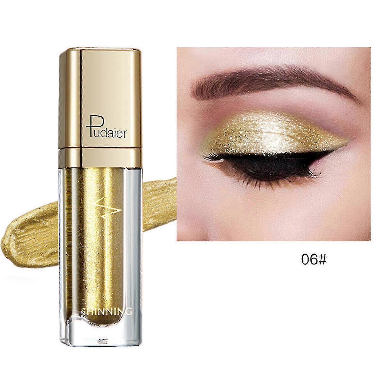 18 Single Color Diamond Pearlescent Liquid Eye Shadow Shimmer Glitter Eyeshadow Highlighter Makeup Tool for Women 9