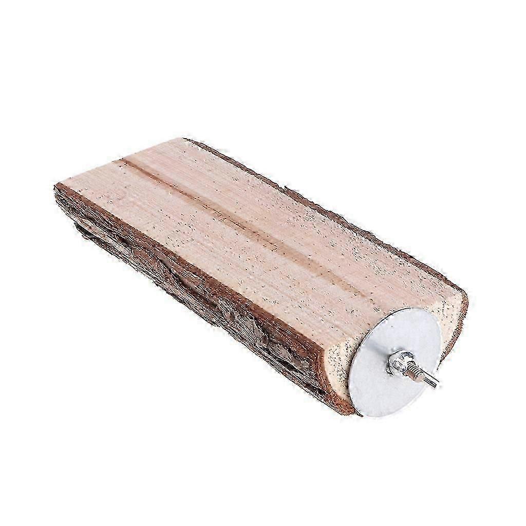 ببغاء الفرخ موقف الخشب الطبيعي منصة مضغ لعبة للببغاء الصغير