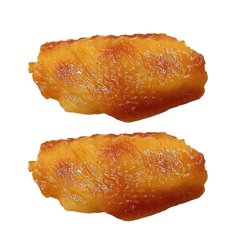 Fake Chicken Wings Simulation Wings Model for Indoor Photography 2Pcs PVC