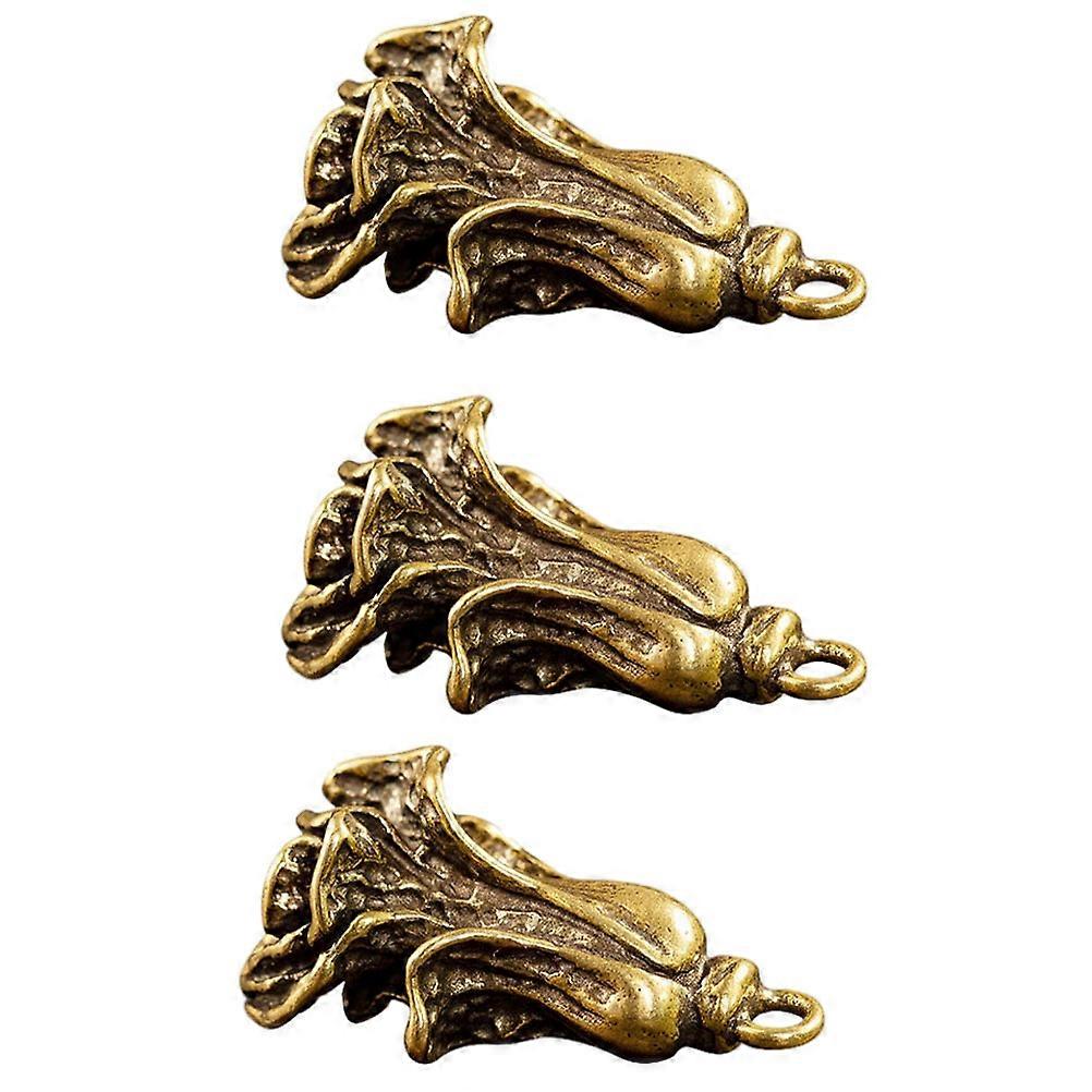 Home Decorative Cabbage Pendant Copper Craft Creative 9Pcs Golden