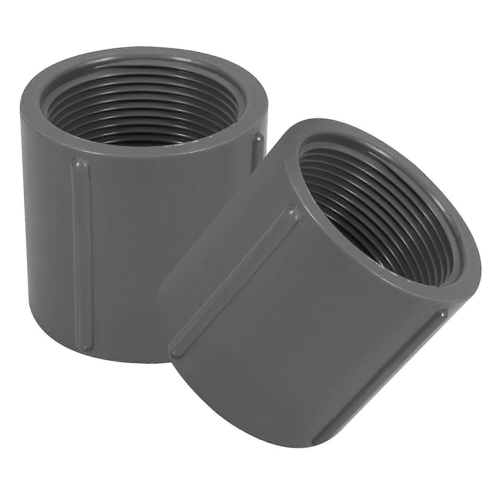 10 Pcs PVC Fitting Thread Connectors Ideal For Outdoor Use Designed For Pipe Connection With Reliable Performance In Grey