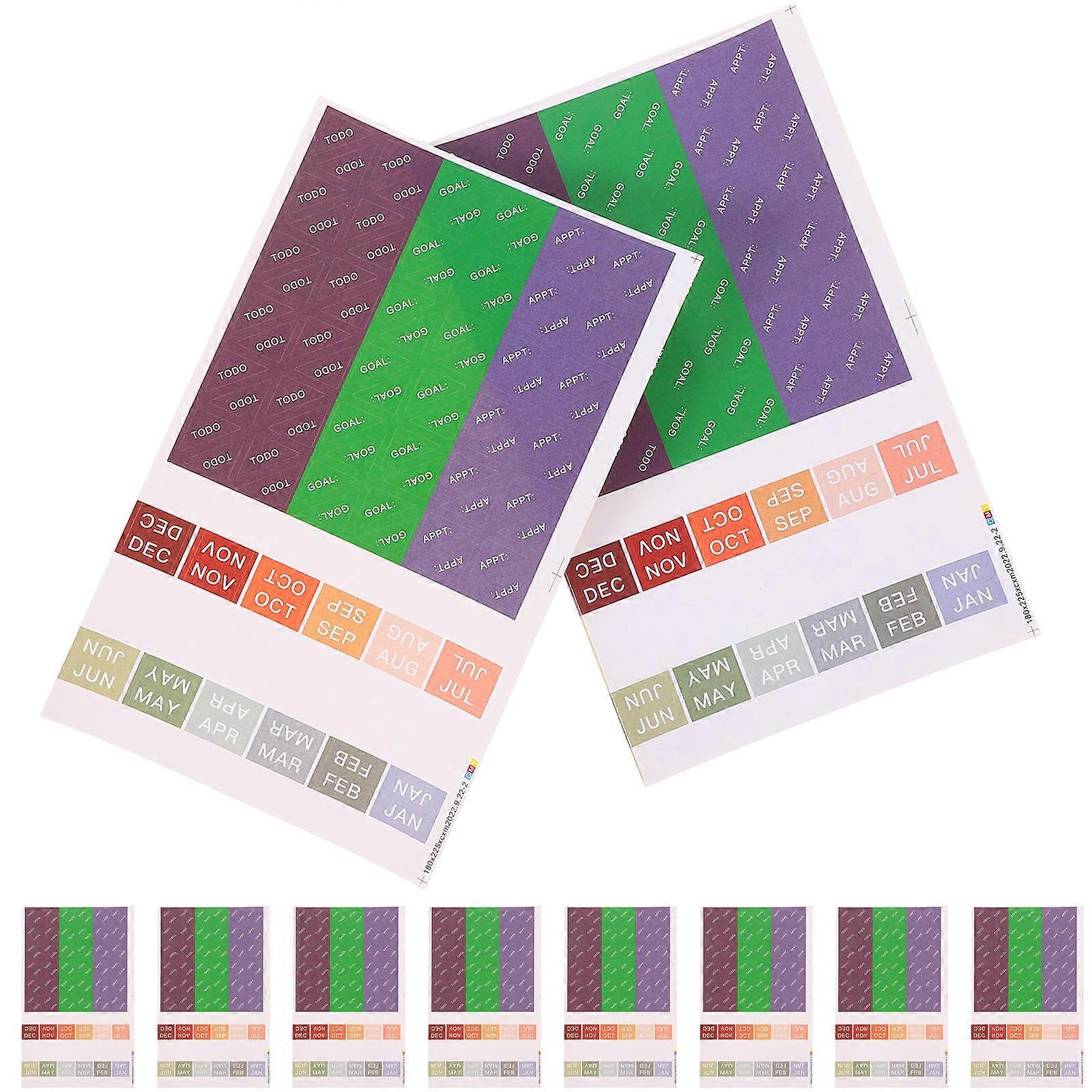 Scrapbooking Stickers Label Stickers for Categorizing 90 Sheets Multi Color