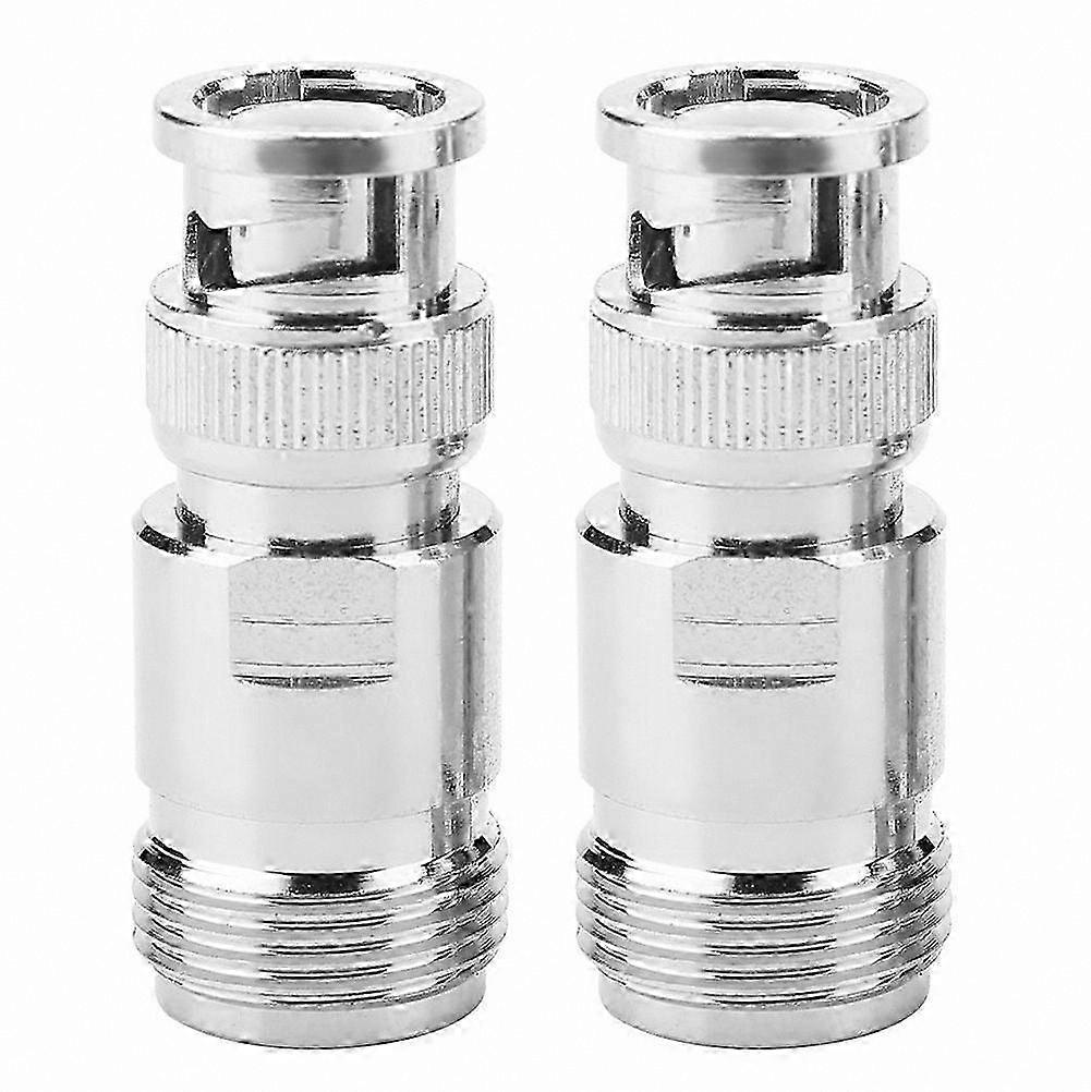 2-Pack N Female to BNC Male RF Adapter Coaxial Converter for Testing Applications