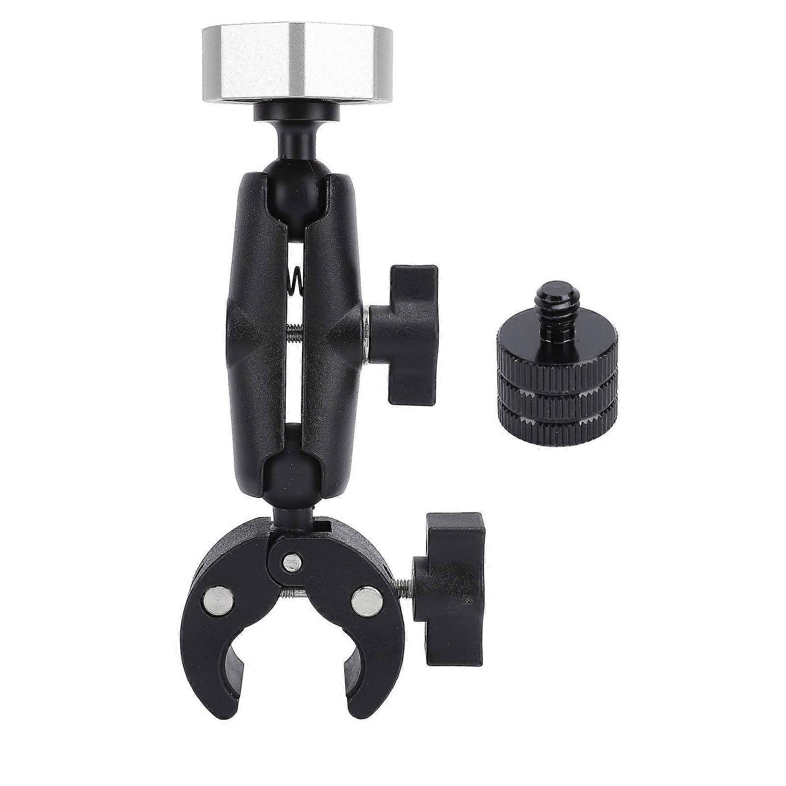 Rv Ladder Mount for Mini ABS Aluminum Alloy Multifunction Adjustable Clamp Mount for Pole RV Trailer Yacht Silver