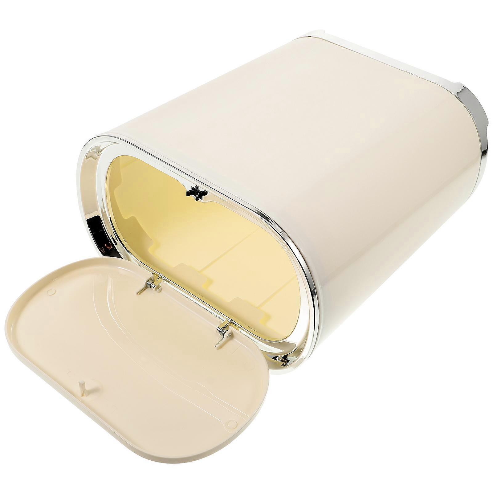 Push-Type Trash Can with Lid for Home Use Modern Waste Bin