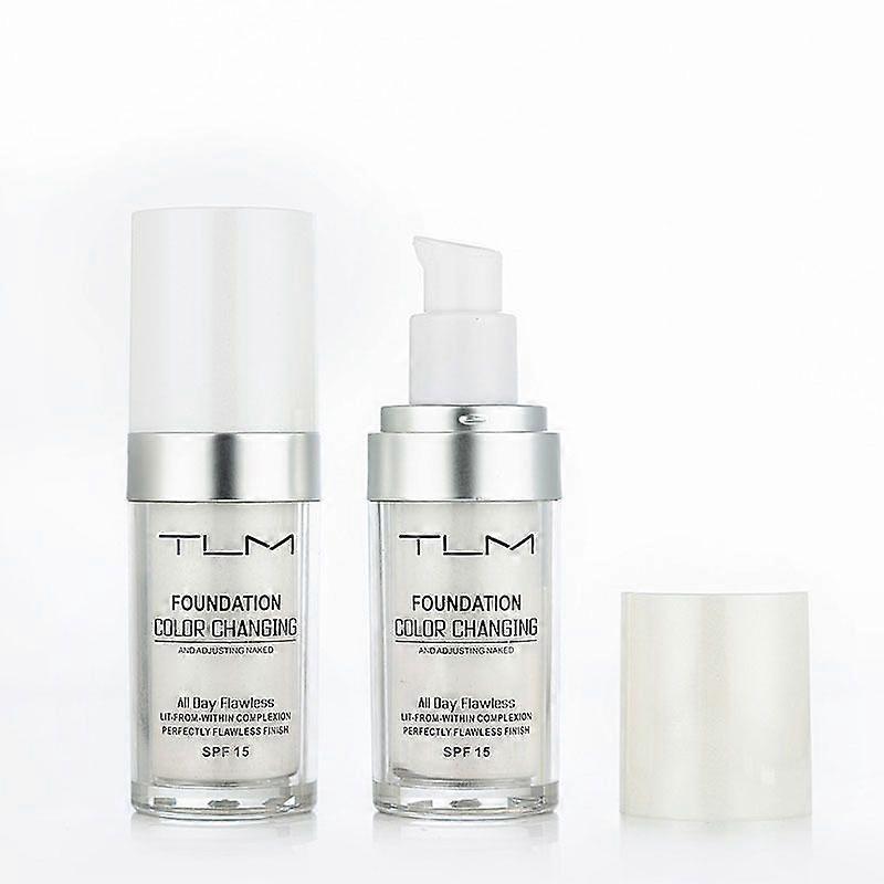 Nouveau lot de 2 fonds de teint TLM à effet changeant pour peaux matures, base de maquillage liquide, correcteur de teint nude.