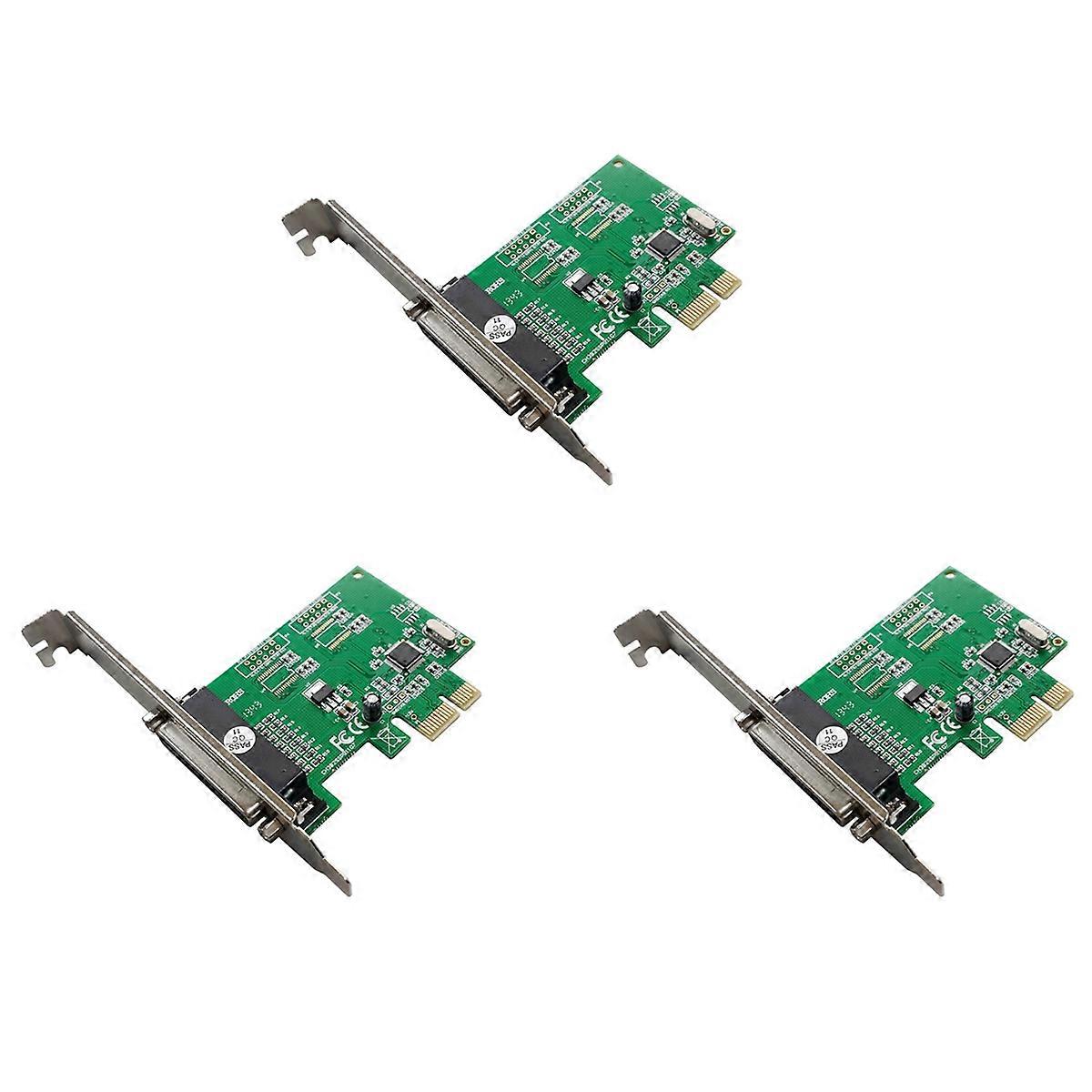 3X Controller Card ST38 PCIe X1 CH382L DB-25 Pin Industrial for Print Terminal Multi-Function Conven