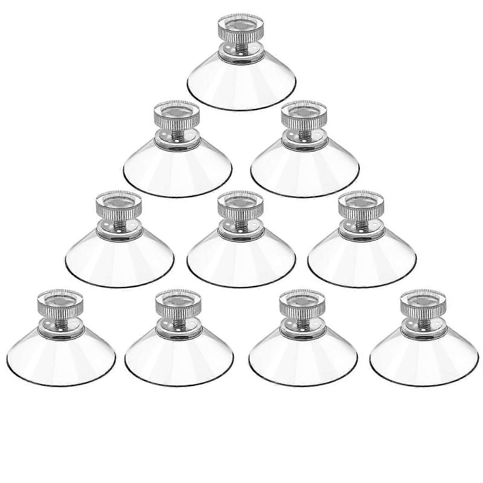 JZROCKER 4/10Pcs Full Transparent Strong Screw Nut Suction Cup 40mm Clear Tighten Adjustment Glass Window Table Top Sucker Hook