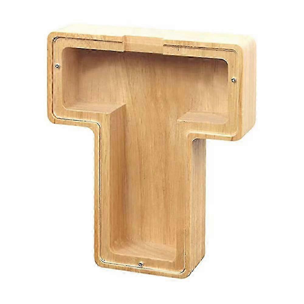 Tirelire à lettres en bois