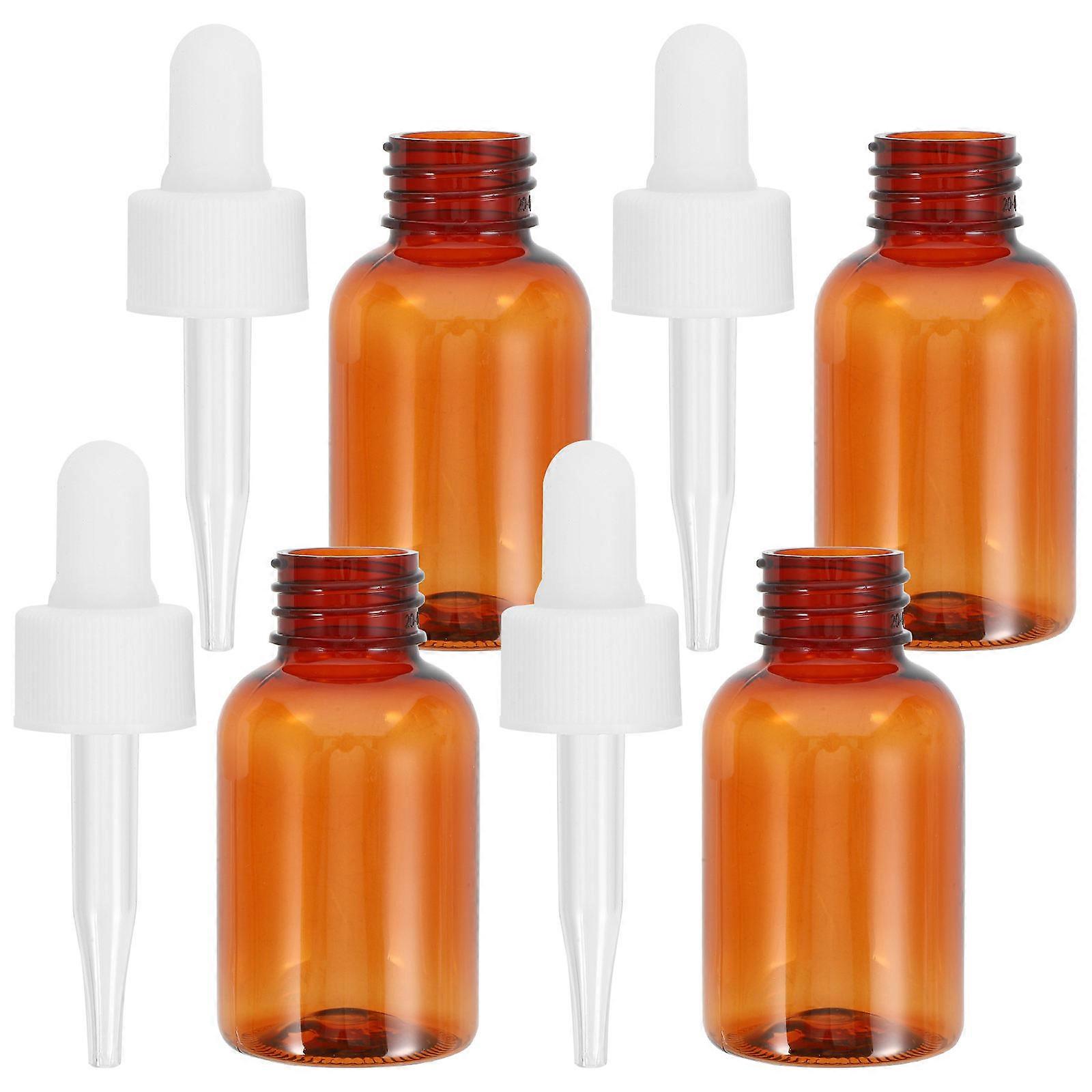 Dropper Bottles Essential Oil Bottles Plastic for Storage 16Pcs Chocolate