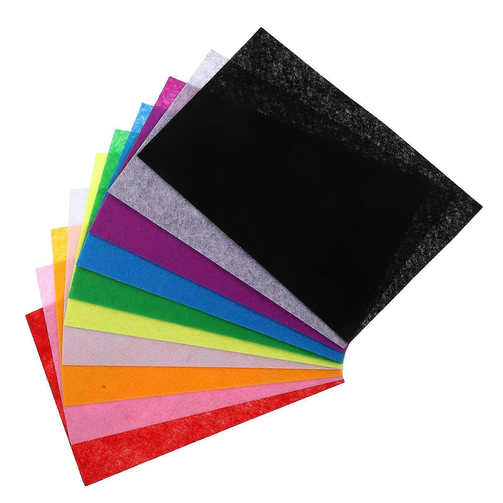 Felt Sheet Assorted Color Rectangular Soft Durable For Diy Projects Patchwork Sewing Scrapbooking 20Pcs