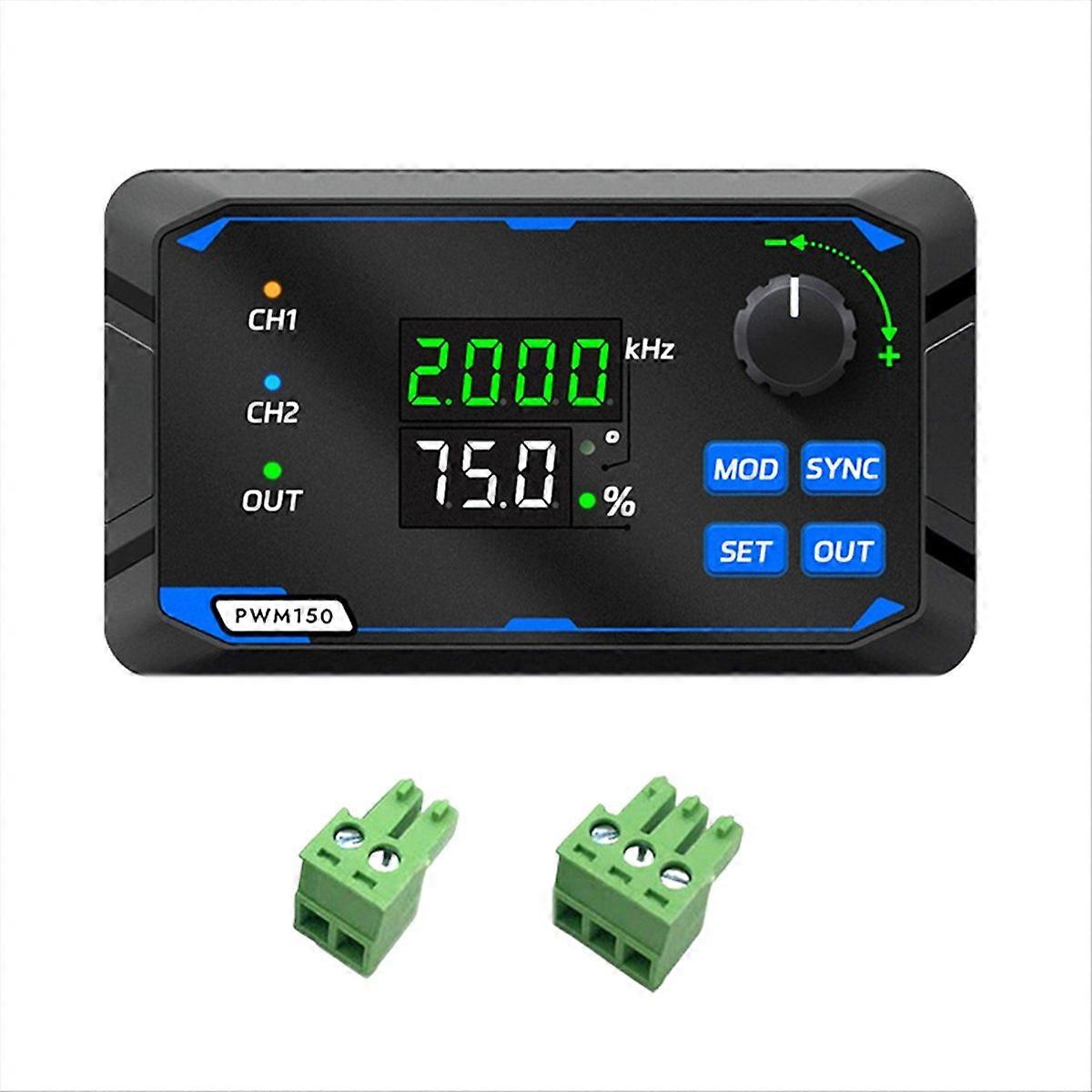 PWM150 Dual Channel Signal Generator for Servo Motor Drivers Frequency Meter Adjustable Square Wave 