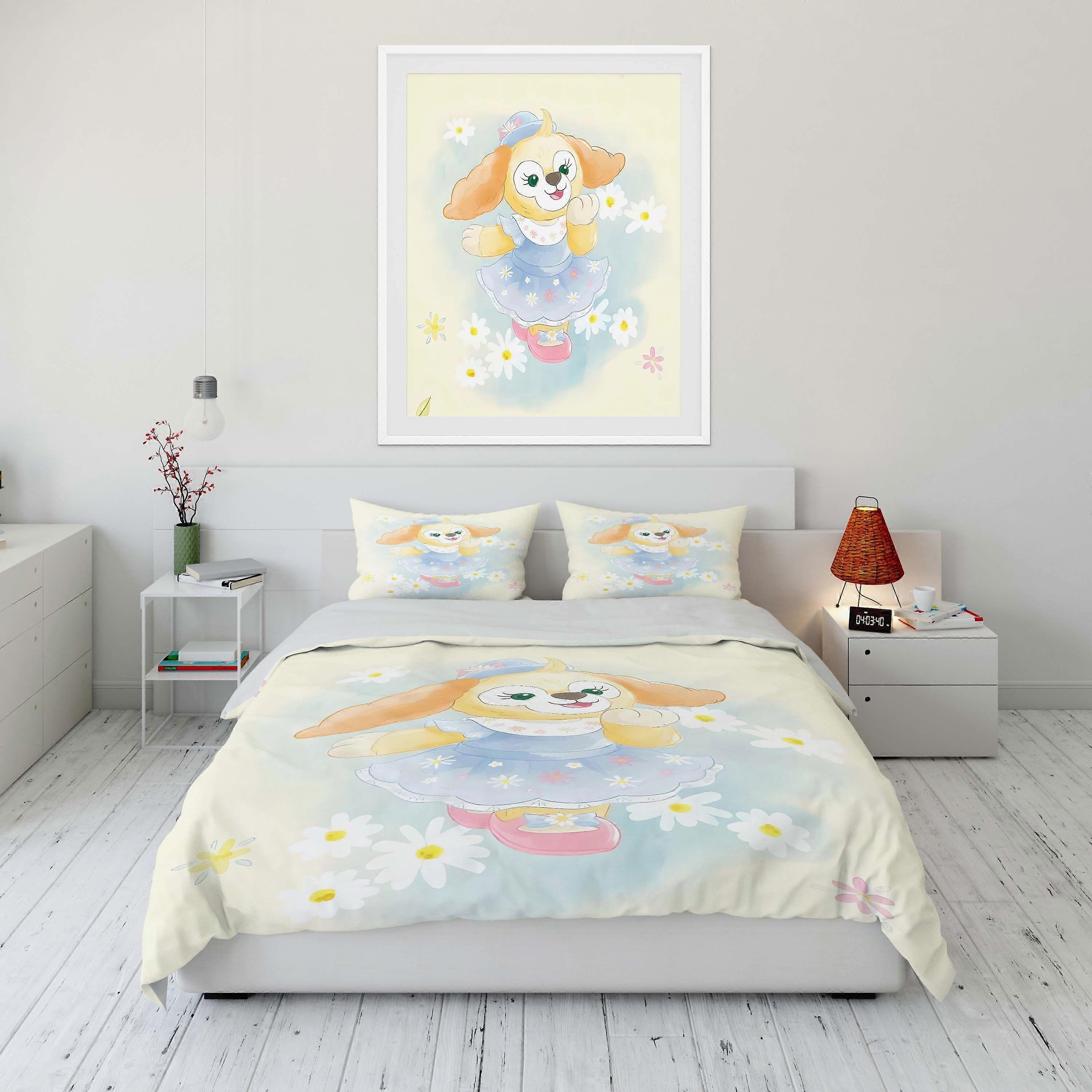 Duffy and Friends Printed Soft Bedding Set Cartoon Anime Duvet Cover Comforter Cover Boys Girls Children Adults Twin King