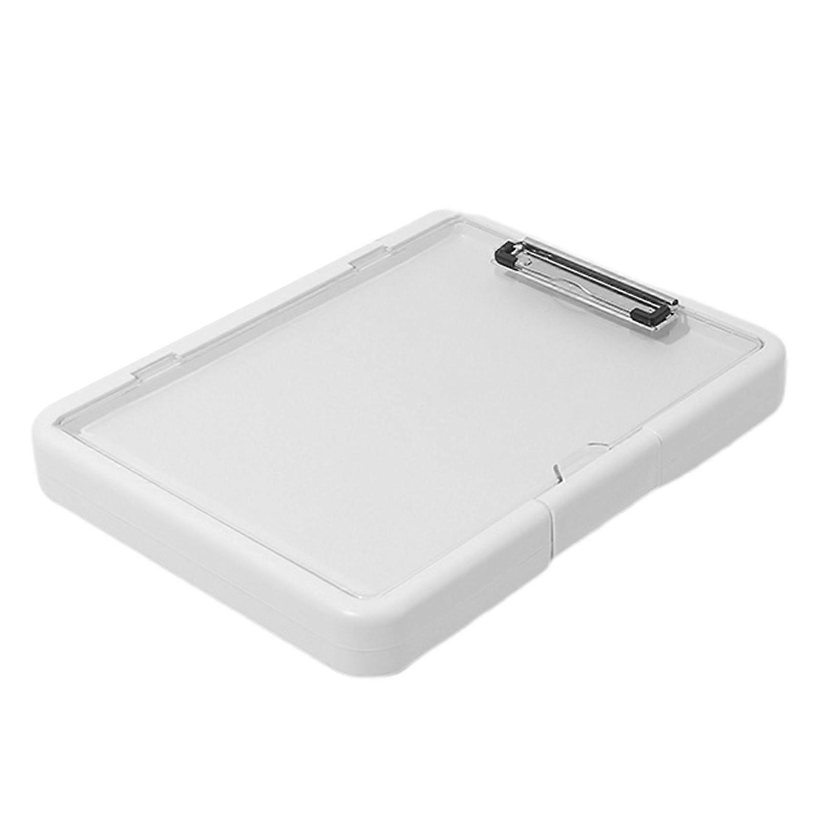 Multi-Function Exam Folder with Clip A4 Document Organizer Transparent Waterproof Writing Board Portable File Folder for Students Teachers Professiona