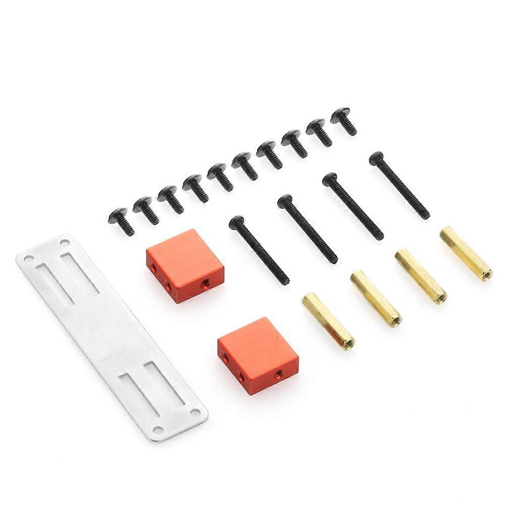 Metal Servo Bracket Kit for WPL B16 B36 C24 C34 1/16 RC Car,Red