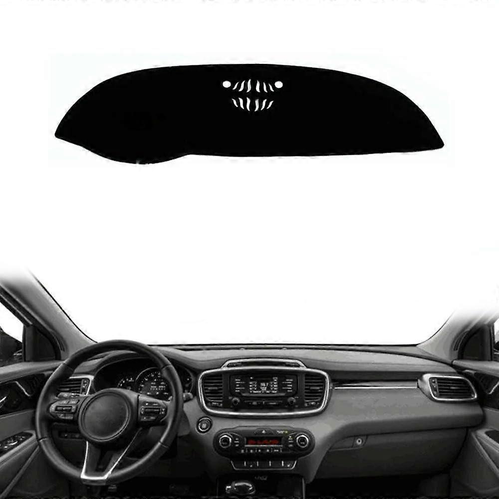 Car Dashboard Cover Sun Shade for Sorento 20152019 Left Hand Drive Polyester Red Edge Dash Mat