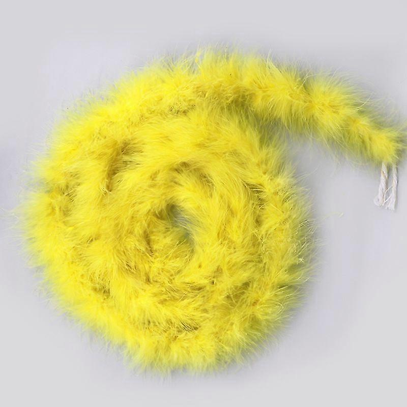 Fluffy Feather Boa Craft Decoration 2M Long - Yellow