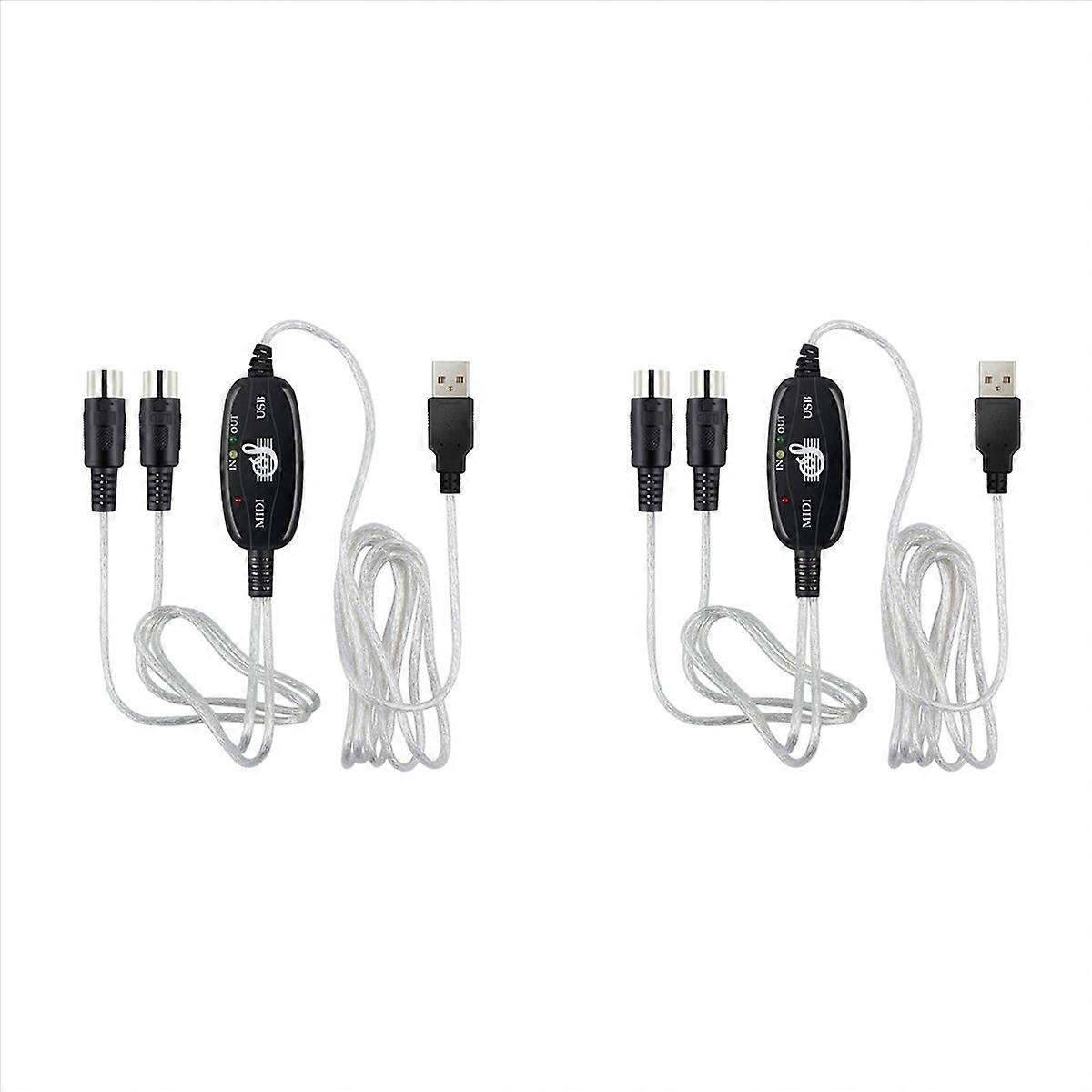USB to MIDI 5Pin Cable Converter for Piano Electronic Instruments