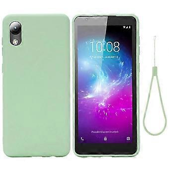 25-26 For ZTE A3 2020 Pure Color Liquid Silicone Shockproof Full Coverage Case