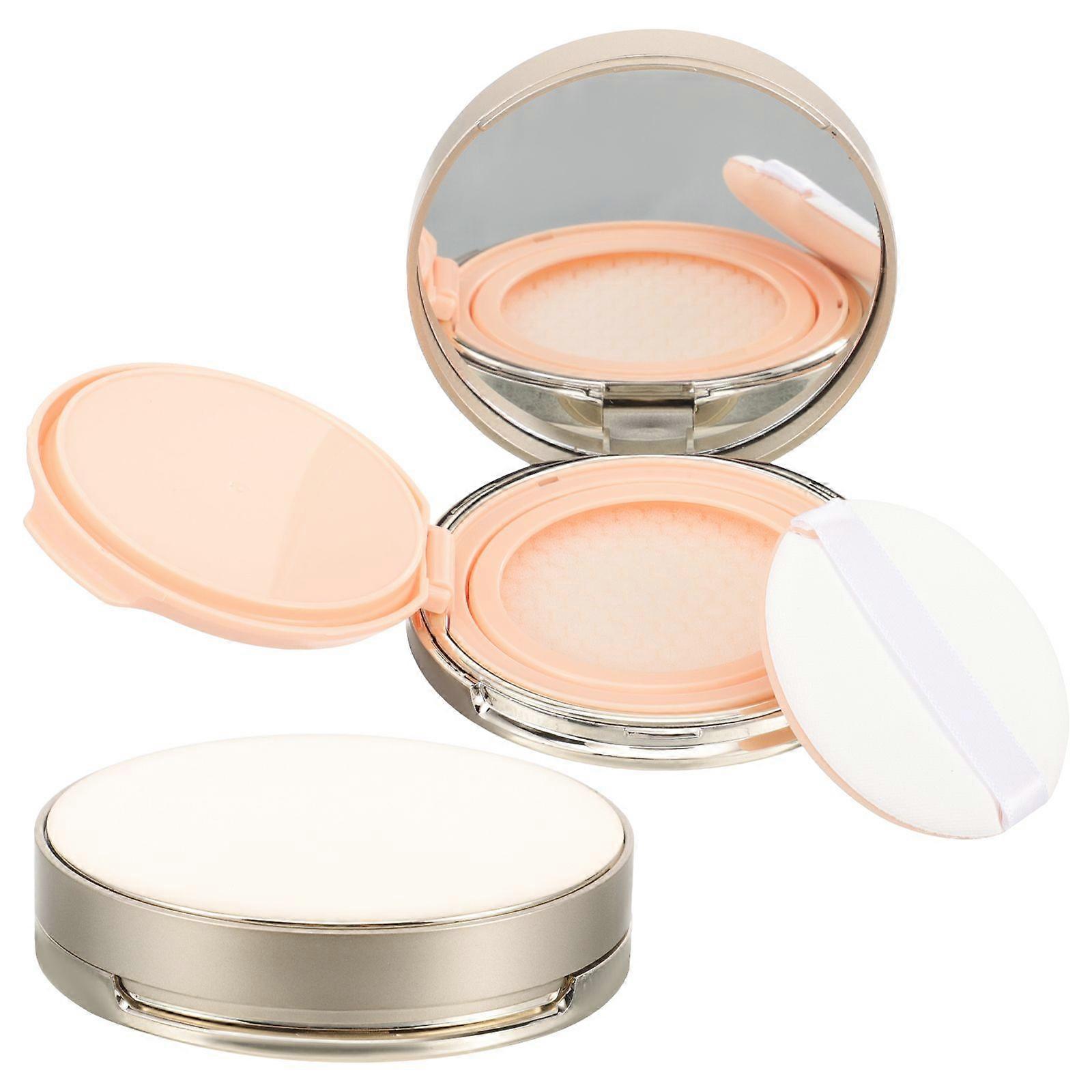 2 pcs Empty Cushion Foundation Box Portable Powder Container Compact Cushion Foundation Case with Mirror