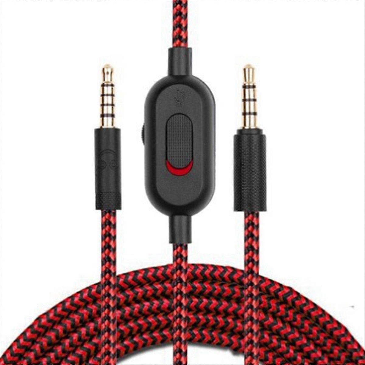 2M Replacement Audio Cable for Logitech GPRO X, Headphones Red