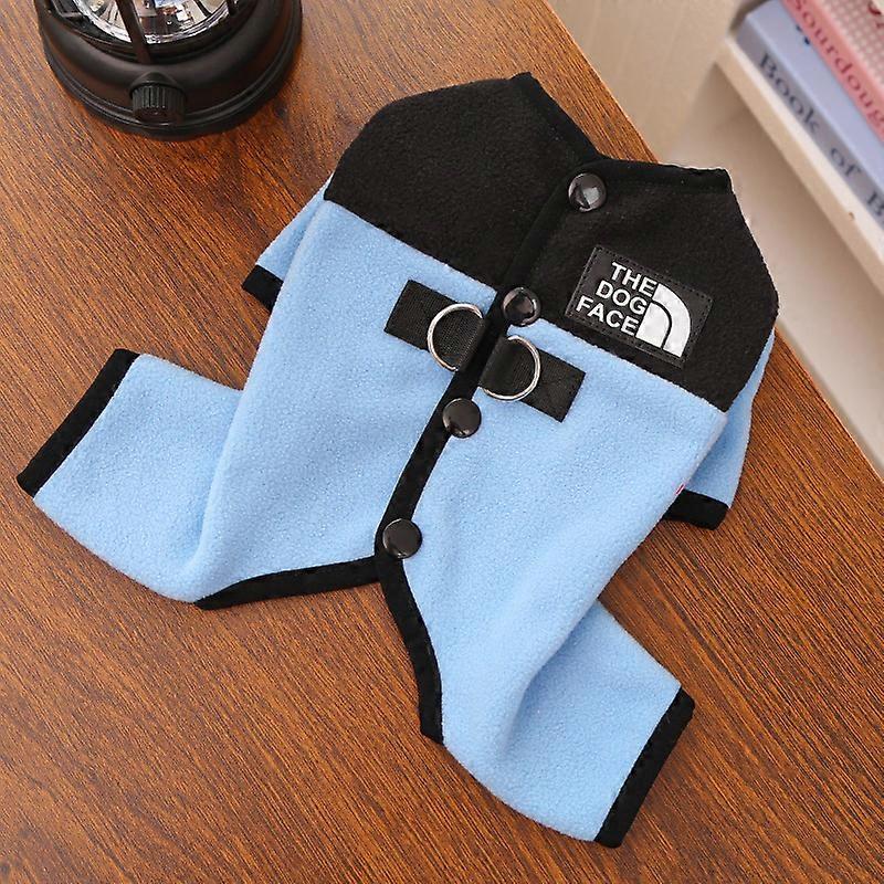 Winter Pet Clothes with Leash Hook Cozy Fleece Dog Cat Pajamas for Total Coverage  Safe Warm Walks in Cold