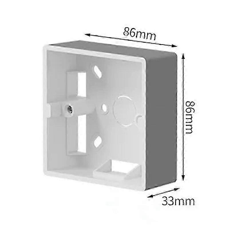 86 Type Mounting Box Prastic External Mounting Box Standard 86mm*86mm Wall Surface Switch Socket Box Depth 35mm
