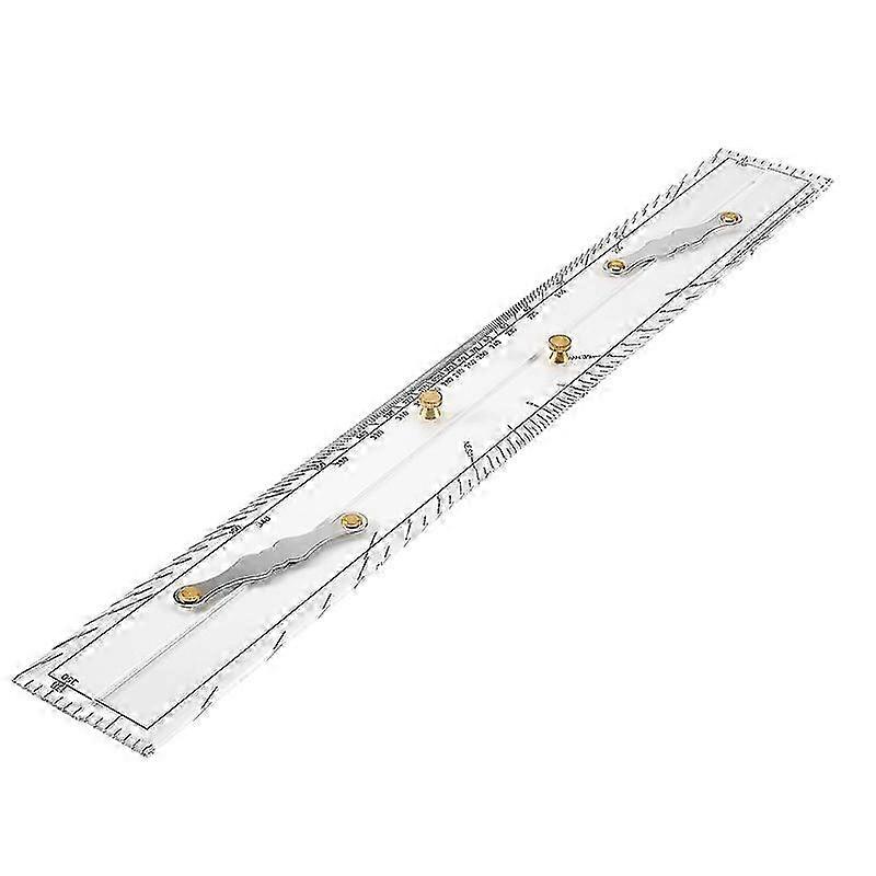 Marine ruler for nautical charts with parallel mapping points