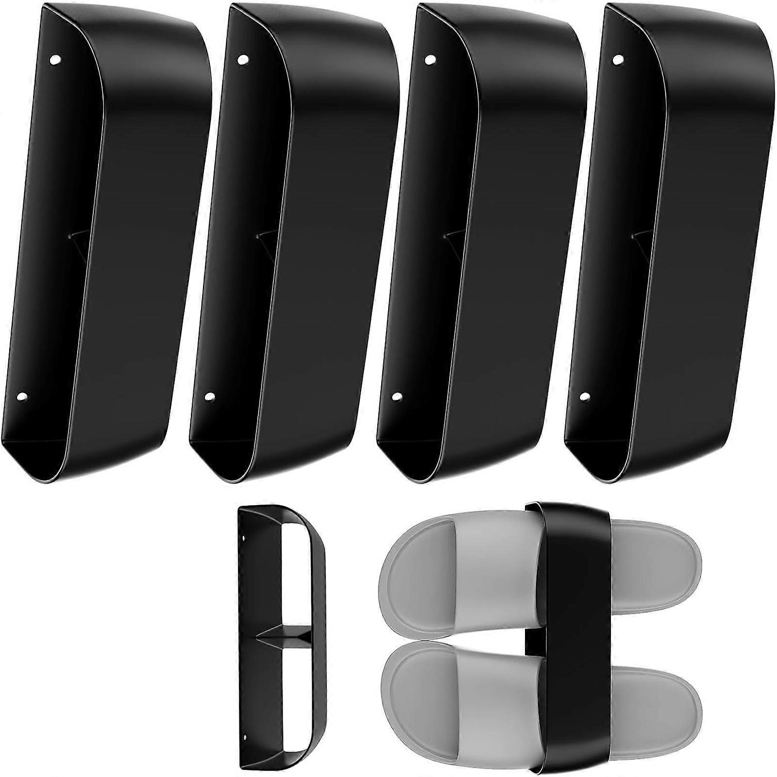 Multi Layer Vertical Shoe Rack Wall Mounted Shelf Includes Hardware Adhesive Durable PP Materials For Small Spaces Multicolor