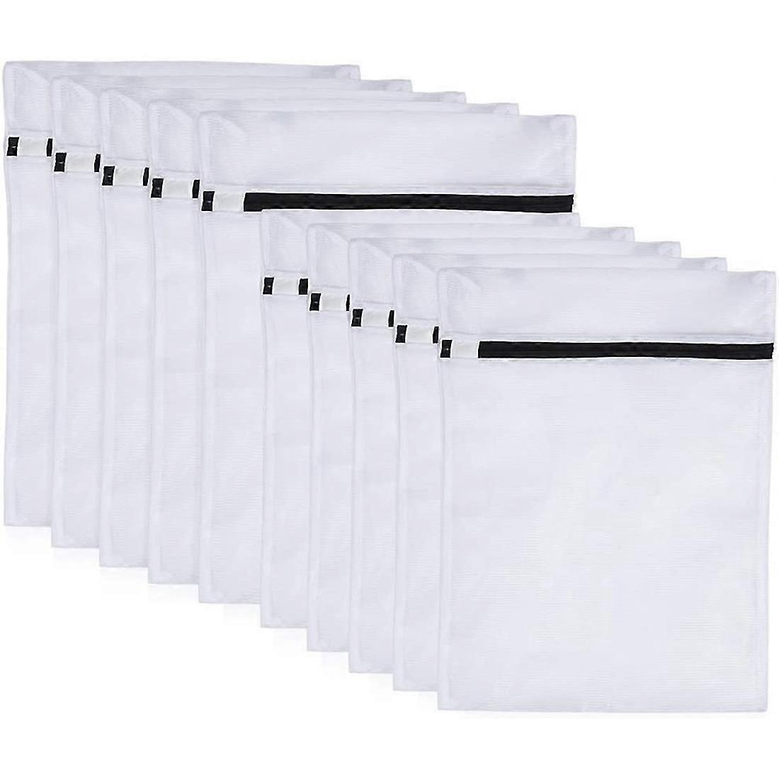 Lot de 10 sacs à linge pour machine à laver, sacs à linge en maille à fermeture éclair, sacs à linge pour chemisiers, soutiens-gorge, etc.