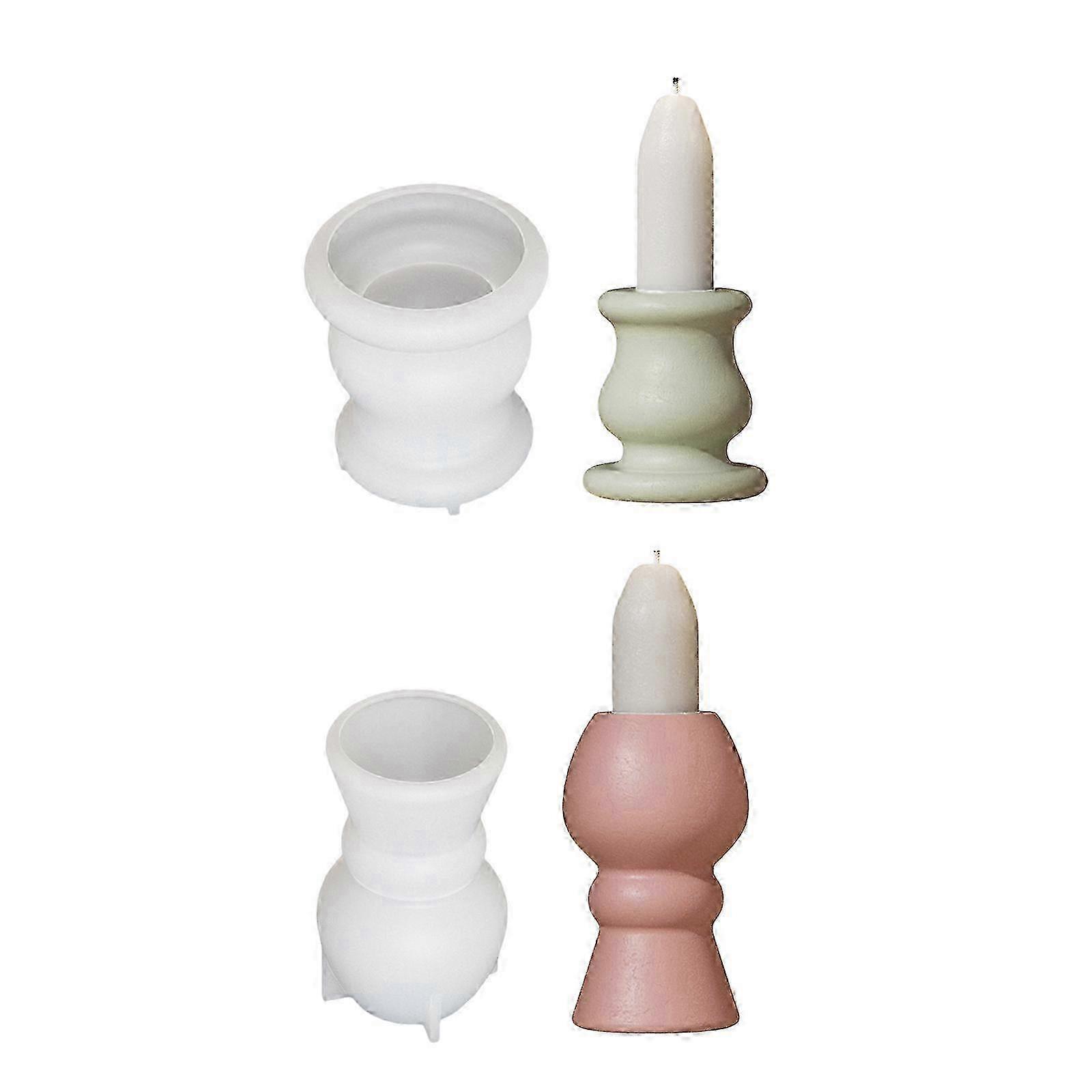 Silicone Crafting Mold Distinctive Round Shape Candle Holders Moulds Silicone Texture Suitable for Handmade Present