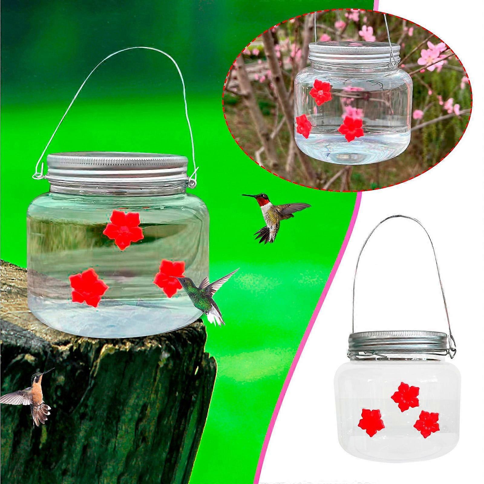 maxiaoxia Hummingbird Feeder 500ml, Portable Hanging Outdoor Hummingbird Feeder with Clear Flowing Reservoir Design for Garden Yard Patio Decoration