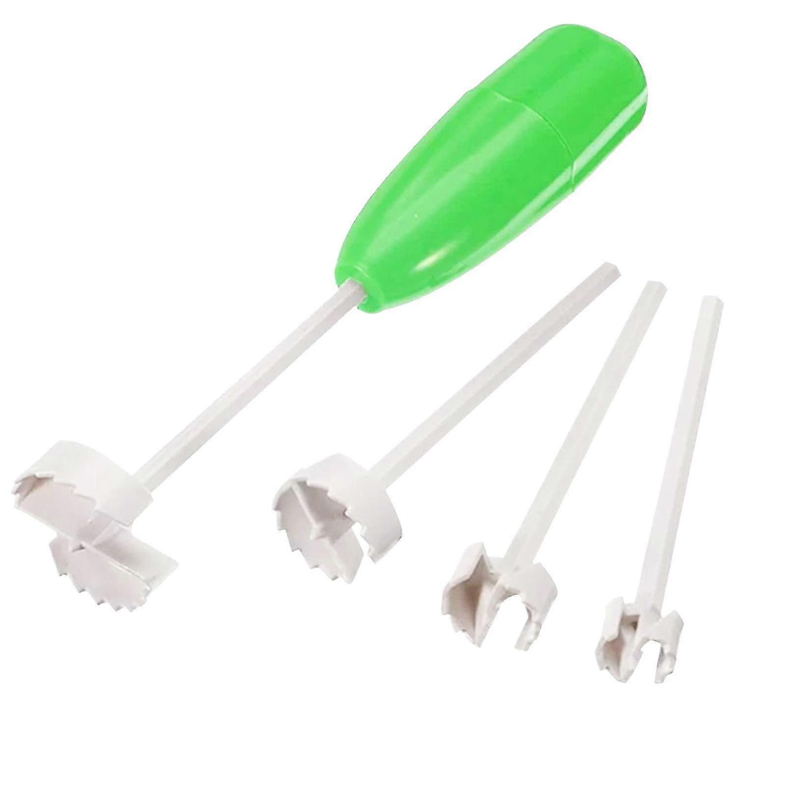 4pcs/set Vegetable Corer Spiral Cutter Digging Device Corer For Stuffed Vegetablesgreen