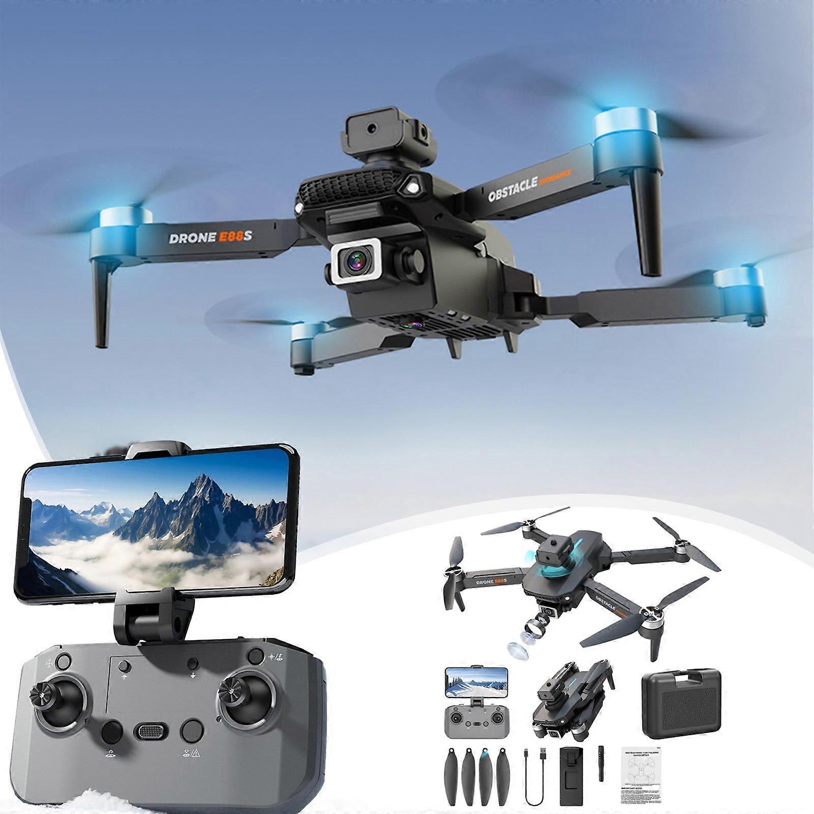 Cyber Monday Deals 2024: Viflosae Brushless Motor Drone with 1080P Camera, 2.4G WiFi FPV, Altitude Hold, Obstacle Avoidance, Compatible with Gifts