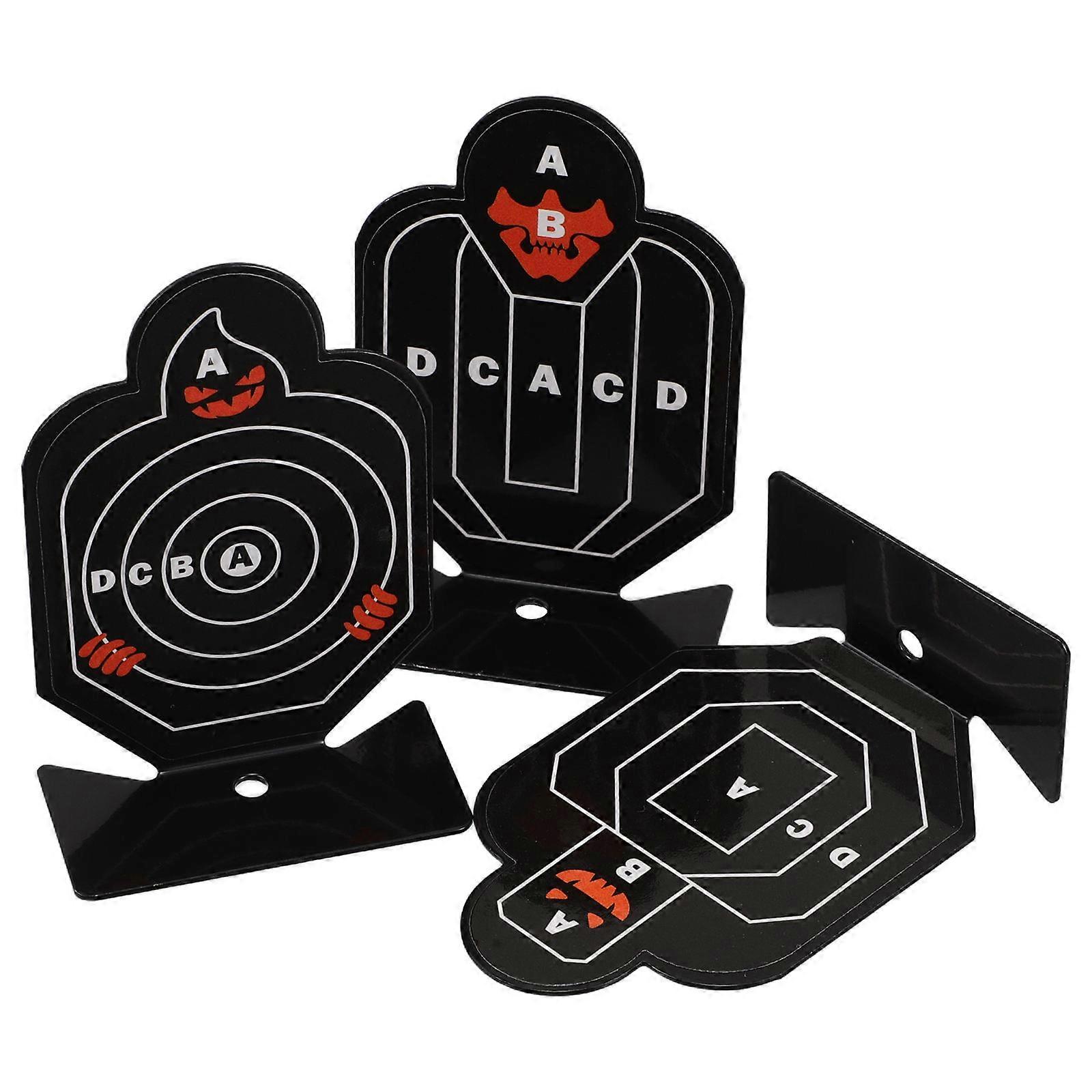 Precision Shooting Target Metal Board for Practice 3Pcs Rotatable Outdoor Training Tool