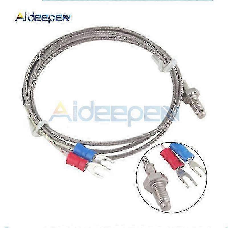K Type Thermocouple Cable M6 Screw Temperature Sensor Probe 0-800 C For Industrial Temperature Controller