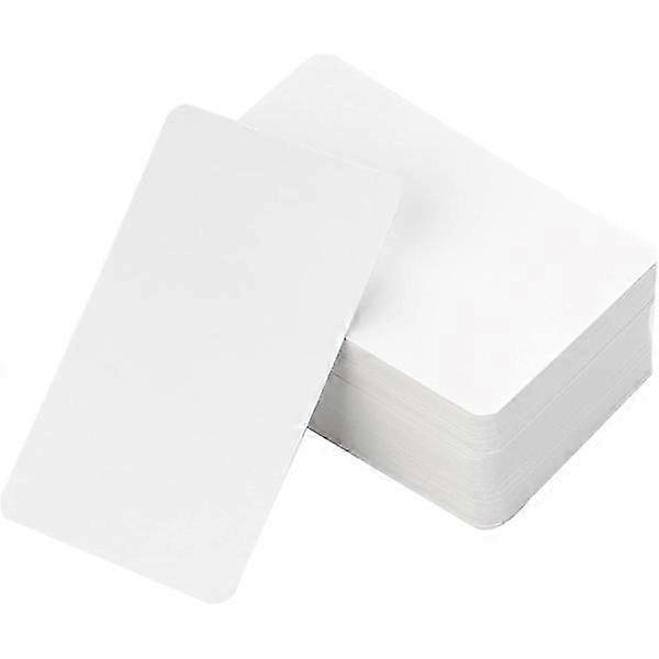 100 Pcs White Blank Business Cards Kraft Note Paper Card Learning Word Card Empty Craft Paper Labels D