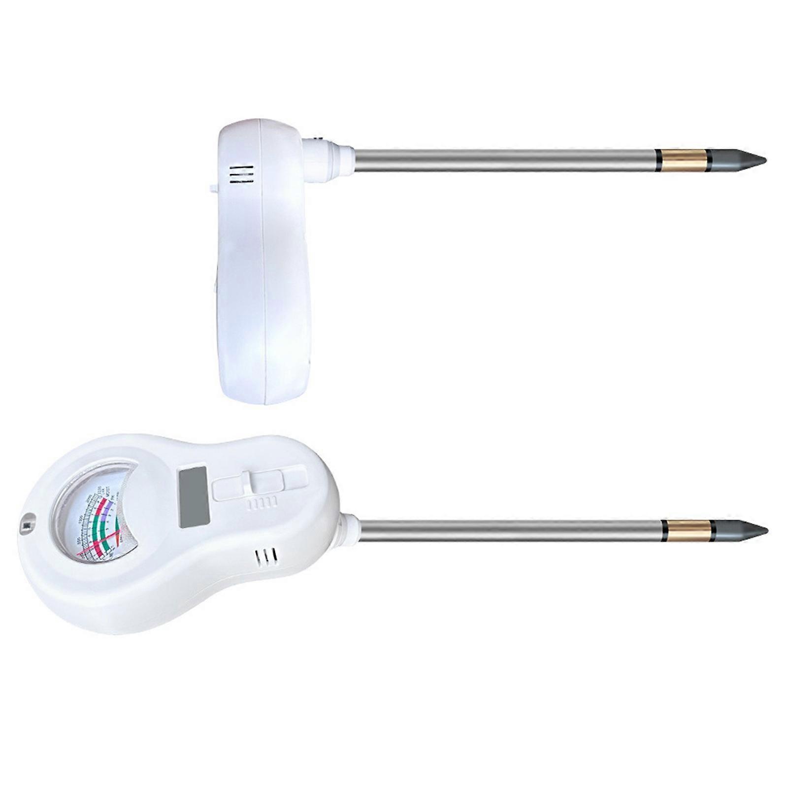 6 in 1 Soil Tester Set For Garden Farm Rotating Probe LCD Display Measure Moisture Temperature Sunlight Fertility Multicolor