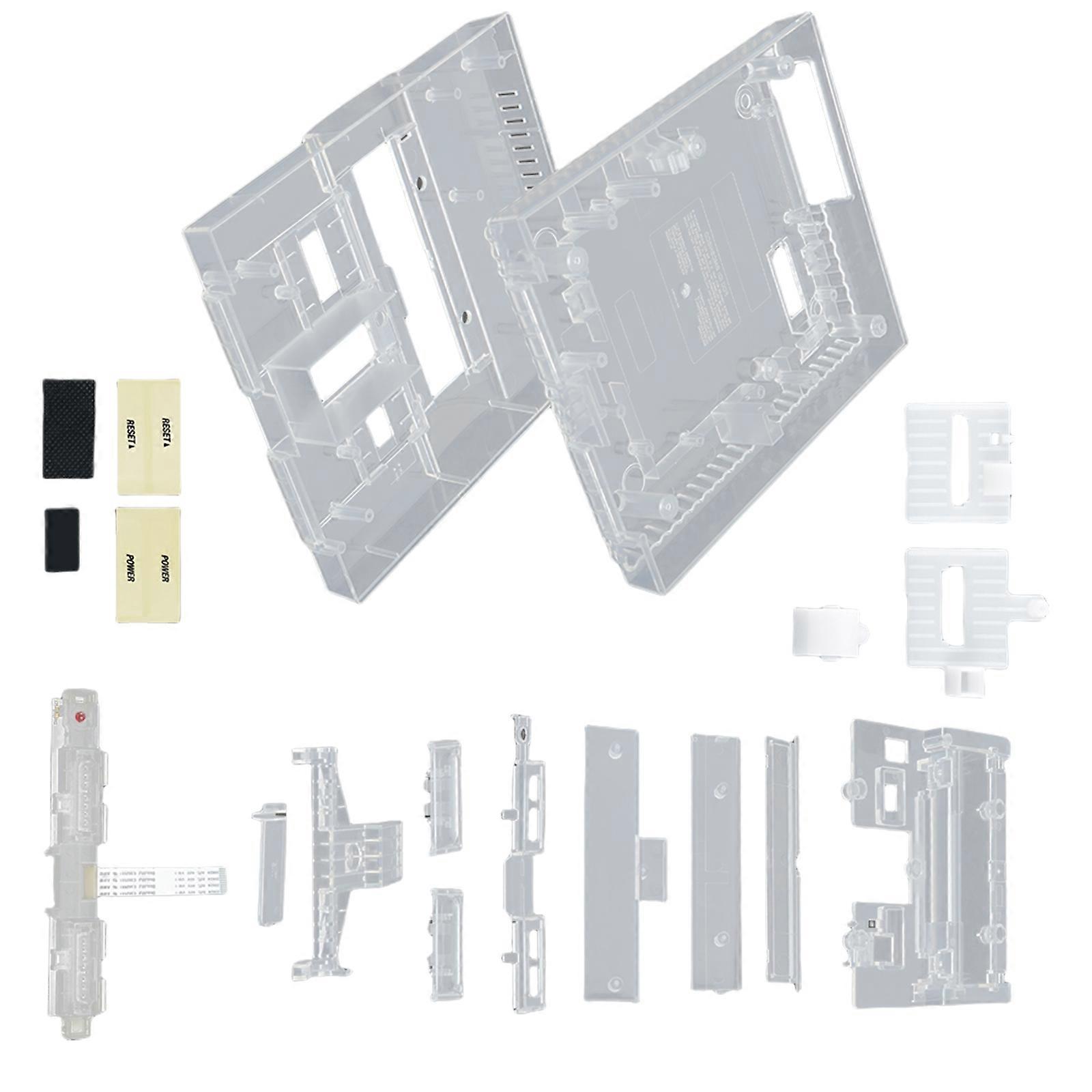 Transparent Housing Gaming Accessories Shockproof Shell Retro Game Console Clear Box Replacement Case Shell  Transparent white