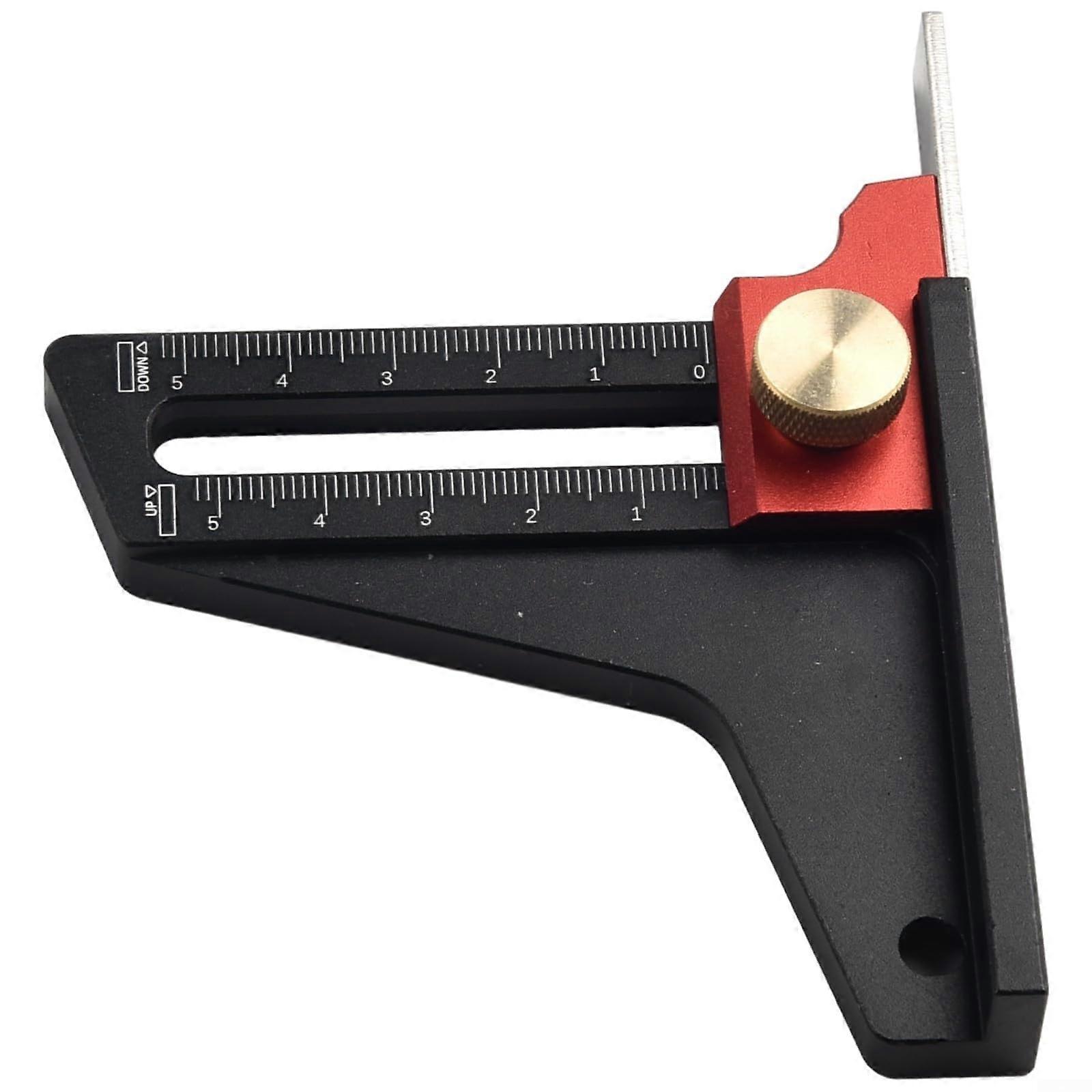 Height Gauge for Saw Table with Depth Measurement 055mm Metric Scale Aluminum Ruler for Woodworking