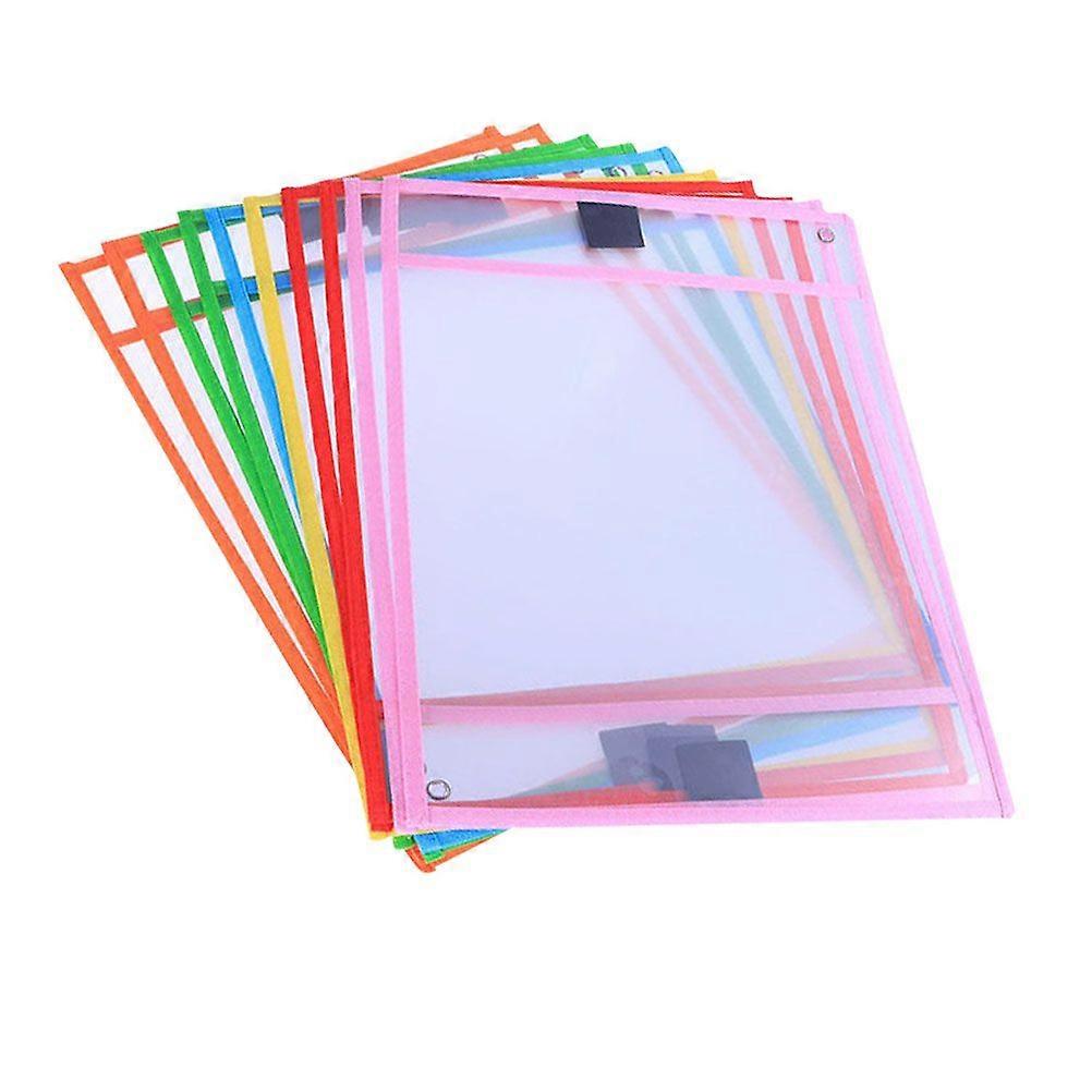 8Pcs Dry Erase Pockets Dry Erase Sheets Sleeves Reusable Sheet Protectors