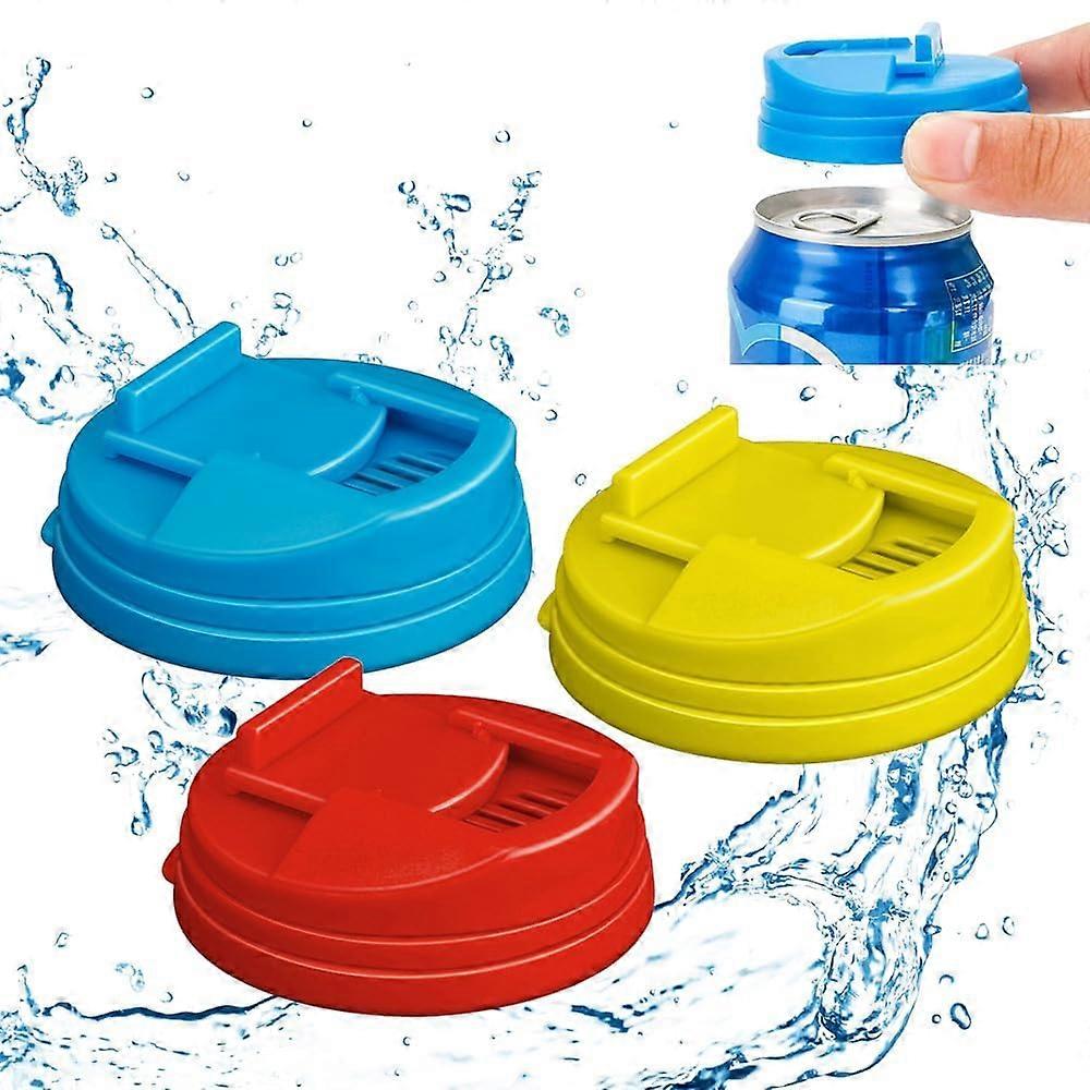 Reusable Soda Can Lids for 2.13 Inch Beer Juice, Round Drink Covers, 3 Pack