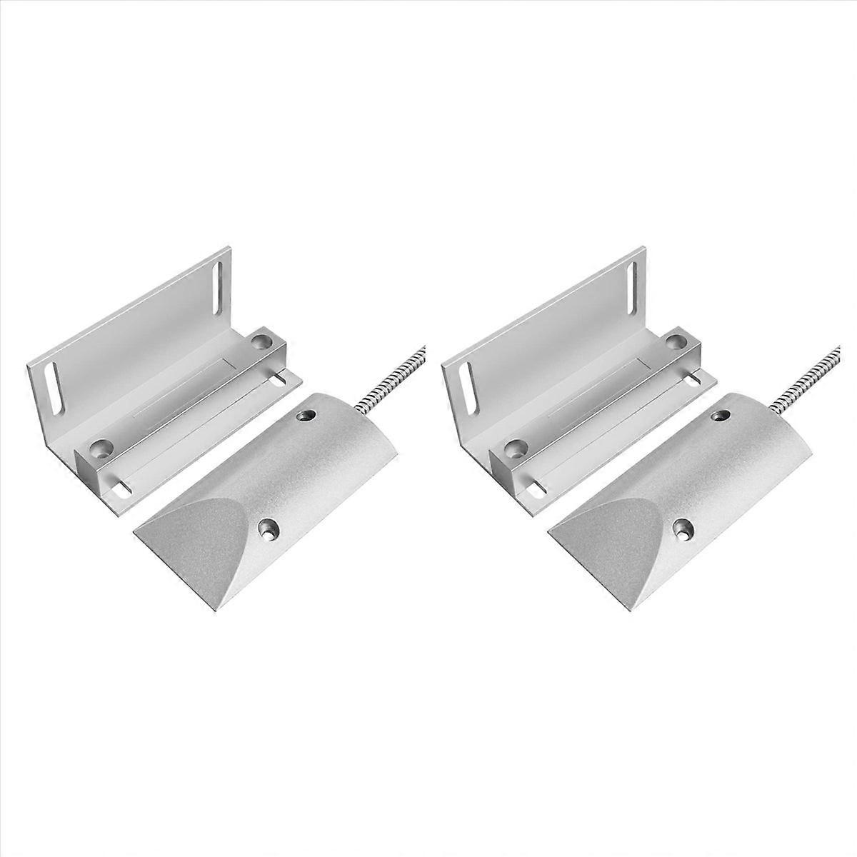 2X Magnetic Switch Alarm Sensor Overhead Garage Door Contacts with L Bracket